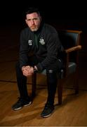 1 April 2021; Shamrock Rovers manager Stephen Bradley sits for a portrait during a Shamrock Rovers media conference at Roadstone Group Sports Club in Dublin. Photo by Seb Daly/Sportsfile