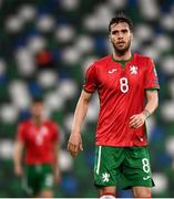 31 March 2021; Antonio Vutov of Bulgaria during the FIFA World Cup 2022 qualifying group C match between Northern Ireland and Bulgaria at the National Football Stadium in Windsor Park, Belfast.  Photo by David Fitzgerald/Sportsfile