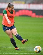 10 April 2021; Ellen Molloy during a Republic of Ireland Women training session at King Baudouin Stadium in Brussels, Belgium. Photo by David Stockman/Sportsfile