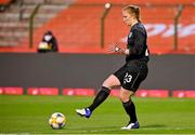 11 April 2021; Republic of Ireland goalkeeper Courtney Brosnan during the women's international friendly match between Belgium and Republic of Ireland at King Baudouin Stadium in Brussels, Belgium. Photo by David Catry/Sportsfile