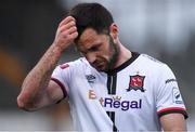 17 April 2021; Patrick Hoban of Dundalk reacts after his side's draw in the SSE Airtricity League Premier Division match between Dundalk and St Patrick's Athletic at Oriel Park in Dundalk, Louth. Photo by Ben McShane/Sportsfile