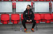 20 April 2021; Dundalk academy manager & coach Stephen McDonnell during the SSE Airtricity League Premier Division match between Derry City and Dundalk at the Ryan McBride Brandywell Stadium in Derry. Photo by Stephen McCarthy/Sportsfile