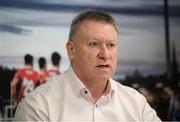 23 April 2021; Derry City Chairman Philip O'Doherty during a media conference where the club introduced their new management at their training facility in Elagh Business Park, Derry. Photo by Stephen McCarthy/Sportsfile