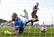 23 April 2021; Ross Tierney of Bohemians celebrates after scoring his side's first goal during the SSE Airtricity League Premier Division match between Shamrock Rovers and Bohemians at Tallaght Stadium in Dublin. Photo by Stephen McCarthy/Sportsfile