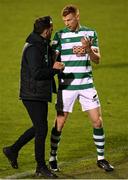 23 April 2021; Shamrock Rovers manager Stephen Bradley with Rory Gaffney of Shamrock Rovers after the SSE Airtricity League Premier Division match between Shamrock Rovers and Bohemians at Tallaght Stadium in Dublin. Photo by Eóin Noonan/Sportsfile