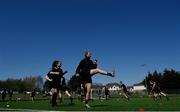 24 April 2021; Bohemians players warm-up prior to the SSE Airtricity Women's National League match between Bohemians and Peamount United at Oscar Traynor Coaching & Development Centre in Dublin. Photo by Ramsey Cardy/Sportsfile
