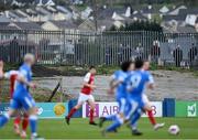 23 April 2021; Spectators look on from outside the ground during the SSE Airtricity League Premier Division match between Finn Harps and St Patrick's Athletic at Finn Park in Ballybofey, Donegal. Photo by Piaras Ó Mídheach/Sportsfile