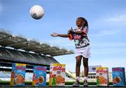 26 April 2021; Adriana Fayiah at the launch of the 2021 Kellogg’s GAA Cúl Camps, in Croke Park, Dublin, as Kellogg celebrates the 10th year of the sponsorship. Starting on 28th June and running up to 27th August, the Kellogg’s GAA Cúl Camps offer children a healthy, fun and safe summer outdoor activity. For more information and to book now, visit www.gaa.ie/kelloggsculcamps. Photo by Stephen McCarthy/Sportsfile