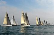 14 July 2013; A general view of the start of the Grade 0 race during the Volvo Dun Laoghaire Regatta 2013. Royal St George Yacht Club, Dun Laoghaire, Co. Dublin. Picture credit: David Maher / SPORTSFILE