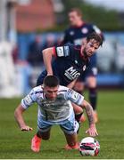 14 May 2021; Luke Heeney of Drogheda United is fouled by Billy King of St Patrick's Athletic during the SSE Airtricity League Premier Division match between Drogheda United and St Patrick's Athletic at Head in the Game Park in Drogheda, Louth. Photo by Ben McShane/Sportsfile