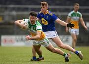 16 May 2021; Bernard Allen of Offaly is tackled by Darragh Fitzgerald of Wicklow during the Allianz Football League Division 3 South Round 1 match between Wicklow and Offaly at the County Grounds in Aughrim, Wicklow. Photo by Harry Murphy/Sportsfile