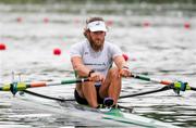 21 May 2021; Gary O'Donovan of Ireland before his heat of the Lightweight Men's Single Sculls during day one of the FISA World Cup Rowing II at Lake Gottersee in Lucerne, Switzerland. Photo by Roberto Bregani/Sportsfile