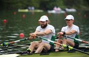 21 May 2021; Paul O'Donovan, left, and Fintan McCarthy of Ireland compete in their heat of the Lightweight Men's Double Sculls during day one of the FISA World Cup Rowing II at Lake Gottersee in Lucerne, Switzerland. Photo by Roberto Bregani/Sportsfile