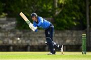 22 May 2021; Jack Tector of Leinster Lighting plays a shot during the Cricket Ireland InterProvincial Cup 2021 match between Munster Reds and Leinster Lightning at Pembroke Cricket Club in Dublin. Photo by Harry Murphy/Sportsfile