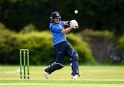 22 May 2021; Josh Little of Leinster Lighting bats during the Cricket Ireland InterProvincial Cup 2021 match between Munster Reds and Leinster Lightning at Pembroke Cricket Club in Dublin. Photo by Harry Murphy/Sportsfile