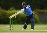 22 May 2021; George Dockrell of Leinster Lighting bats during the Cricket Ireland InterProvincial Cup 2021 match between Munster Reds and Leinster Lightning at Pembroke Cricket Club in Dublin. Photo by Harry Murphy/Sportsfile