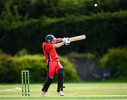 22 May 2021; Matt Ford of Munster Reds bats during the Cricket Ireland InterProvincial Cup 2021 match between Munster Reds and Leinster Lightning at Pembroke Cricket Club in Dublin. Photo by Harry Murphy/Sportsfile