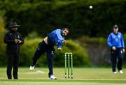 22 May 2021; Simi Singh of Leinster Lighting bowls during the Cricket Ireland InterProvincial Cup 2021 match between Munster Reds and Leinster Lightning at Pembroke Cricket Club in Dublin. Photo by Harry Murphy/Sportsfile