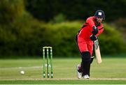 22 May 2021; Murray Commins of Munster Reds bats during the Cricket Ireland InterProvincial Cup 2021 match between Munster Reds and Leinster Lightning at Pembroke Cricket Club in Dublin. Photo by Harry Murphy/Sportsfile