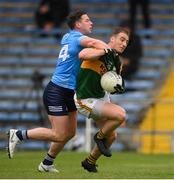 23 May 2021; Stephen O'Brien of Kerry is tackled by Philip McMahon of Dublin resulting in a penalty for Kerry during the Allianz Football League Division 1 South Round 2 match between Dublin and Kerry at Semple Stadium in Thurles, Tipperary. Photo by Stephen McCarthy/Sportsfile
