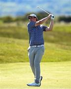 27 May 2021; James Sugrue of Ireland plays from the 6th fairway during day one of the Irish Challenge Golf at Portmarnock Golf Links in Dublin. Photo by Ramsey Cardy/Sportsfile