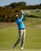 27 May 2021; Samuel Del Val of Spain during day one of the Irish Challenge Golf at Portmarnock Golf Links in Dublin. Photo by Ramsey Cardy/Sportsfile