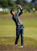 27 May 2021; Victor Riu of France plays a shot from the 5th fairway during day one of the Irish Challenge Golf at Portmarnock Golf Links in Dublin. Photo by Ramsey Cardy/Sportsfile