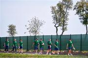 29 May 2021; Players before a Republic of Ireland training session at PGA Catalunya Resort in Girona, Spain. Photo by Pedro Salado/Sportsfile