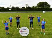 31 May 2021; Glenveagh Homes are the new sponsors of the LGFA’s Gaelic4Girls programme. To find out more about Glenveagh Homes, visit https://glenveagh.ie/ . In attendance to mark the announcement at Summerhill GFC in County Meath are, from left, Abby Gannon, Alex Dalton, Armagh footballer Aimee Mackin, Roscommon footballer Jennifer Higgins, Isabelle Foley and Ella McDermott.  Photo by Harry Murphy/Sportsfile