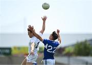 30 May 2021; Shane O'Sullivan of Kildare in action against Séamus Lacey of Laois during the Allianz Football League Division 2 South Round 3 match between Laois and Kildare at MW Hire O'Moore Park in Portlaoise, Laois. Photo by Piaras Ó Mídheach/Sportsfile