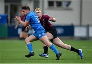 28 May 2021; Josh O'Connor of Leinster A in action against Jamie Osborne of Ireland U20 during the match between Ireland U20 and Leinster A at Energia Park in Dublin. Photo by Ramsey Cardy/Sportsfile