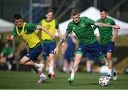 31 May 2021; James McClean and Jason Knight, left, during a Republic of Ireland training session at PGA Catalunya Resort in Girona, Spain. Photo by Stephen McCarthy/Sportsfile