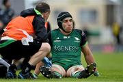 4 June 2021; Ultane Dillane of Connacht receives medical attention for an injury during the Guinness PRO14 Rainbow Cup match between Connacht and Ospreys at The Sportsground in Galway. Photo by Piaras Ó Mídheach/Sportsfile