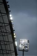 28 May 2021; A general view of floodlights during the Guinness PRO14 Rainbow Cup match between Munster and Cardiff Blues at Thomond Park in Limerick. Photo by Piaras Ó Mídheach/Sportsfile