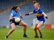 5 June 2021; Hannah Tyrrell of Dublin in action against Emma Cronin of Tipperary during the Lidl Ladies Football National League Division 1B Round 3 match between Tipperary and Dublin at Semple Stadium in Thurles, Tipperary. Photo by Seb Daly/Sportsfile