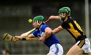 6 June 2021; Colm Stapleton of Laois in action against Tommy Walsh of Kilkenny during the Allianz Hurling League Division 1 Group B Round 4 match between Kilkenny and Laois at UPMC Nowlan Park in Kilkenny. Photo by Eóin Noonan/Sportsfile