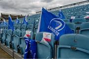 11 June 2021; A general view of seating before the Guinness PRO14 match between Leinster v Dragons at RDS Arena in Dublin. The game is one of the first of a number of pilot sports events over the coming weeks which are implementing guidelines set out by the Irish government to allow for the safe return of spectators to sporting events. Photo by Ramsey Cardy/Sportsfile