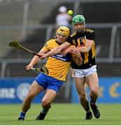 12 June 2021; Ian Galvin of Clare in action against Tommy Walsh of Kilkenny during the Allianz Hurling League Division 1 Group B Round 5 match between Clare and Kilkenny at Cusack Park in Ennis, Clare. Photo by Ramsey Cardy/Sportsfile