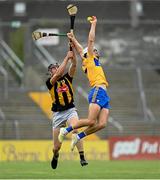 12 June 2021; Aidan McCarthy of Clare in action against Darragh Corcoran of Kilkenny during the Allianz Hurling League Division 1 Group B Round 5 match between Clare and Kilkenny at Cusack Park in Ennis, Clare. Photo by Ramsey Cardy/Sportsfile