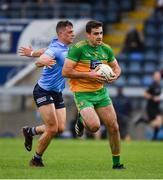 12 June 2021; Caolan McGonagle of Donegal in action against Brian Howard of Dublin during the Allianz Football League Division 1 semi-final match between Donegal and Dublin at Kingspan Breffni Park in Cavan. Photo by Ray McManus/Sportsfile