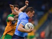 12 June 2021; Con O'Callaghan of Dublin in action against Eoin McHugh of Donegal during the Allianz Football League Division 1 semi-final match between Donegal and Dublin at Kingspan Breffni Park in Cavan. Photo by Ray McManus/Sportsfile
