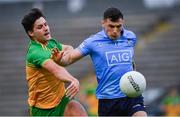 12 June 2021; Colm Basquel of Dublin in action against Brendan McCole of Donegal during the Allianz Football League Division 1 semi-final match between Donegal and Dublin at Kingspan Breffni Park in Cavan. Photo by Ray McManus/Sportsfile