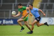 12 June 2021; Caolan McGonagle of Donegal in action against James McCarthy of Dublin during the Allianz Football League Division 1 semi-final match between Donegal and Dublin at Kingspan Breffni Park in Cavan. Photo by Stephen McCarthy/Sportsfile