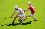 13 June 2021; Darren Morrissey of Galway in action against Shane Barrett of Cork during the Allianz Hurling League Division 1 Group A Round 5 match between Cork and Galway at Páirc Ui Chaoimh in Cork. Photo by Eóin Noonan/Sportsfile