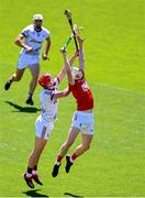 13 June 2021; Shane Barrett of Cork in action against TJ Brennan of Galway during the Allianz Hurling League Division 1 Group A Round 5 match between Cork and Galway at Páirc Ui Chaoimh in Cork. Photo by Eóin Noonan/Sportsfile