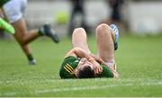 13 June 2021; Donal Keogan of Meath awaits medical attention for an injury before being substituted during the Allianz Football League Division 2 semi-final match between Kildare and Meath at St Conleth's Park in Newbridge, Kildare. Photo by Piaras Ó Mídheach/Sportsfile
