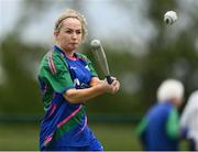 13 June 2021; Anne Hanley of Glynn Barntown bats during the Ladies Senior Rounders Final 2020 match between Breaffy and Glynn Barntown at GAA centre of Excellence, National Sports Campus in Abbotstown, Dublin. Photo by Harry Murphy/Sportsfile