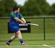 13 June 2021; Amanda Howlin of Glynn Barntown bats during the Ladies Senior Rounders Final 2020 match between Breaffy and Glynn Barntown at GAA centre of Excellence, National Sports Campus in Abbotstown, Dublin. Photo by Harry Murphy/Sportsfile