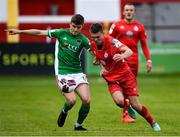 25 June 2021; Darragh Crowley of Cork City in action against Dayle Rooney of Shelbourne during the SSE Airtricity League First Division match between Shelbourne and Cork City at Tolka Park in Dublin. Photo by Piaras Ó Mídheach/Sportsfile