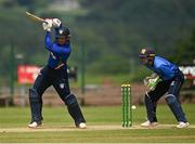 27 June 2021; Graham Hume of North West Warriors bats during the Cricket Ireland InterProvincial Trophy 2021 match between North West Warriors and Leinster Lightning at Bready Cricket Club in Magheramason, Tyrone. Photo by Harry Murphy/Sportsfile